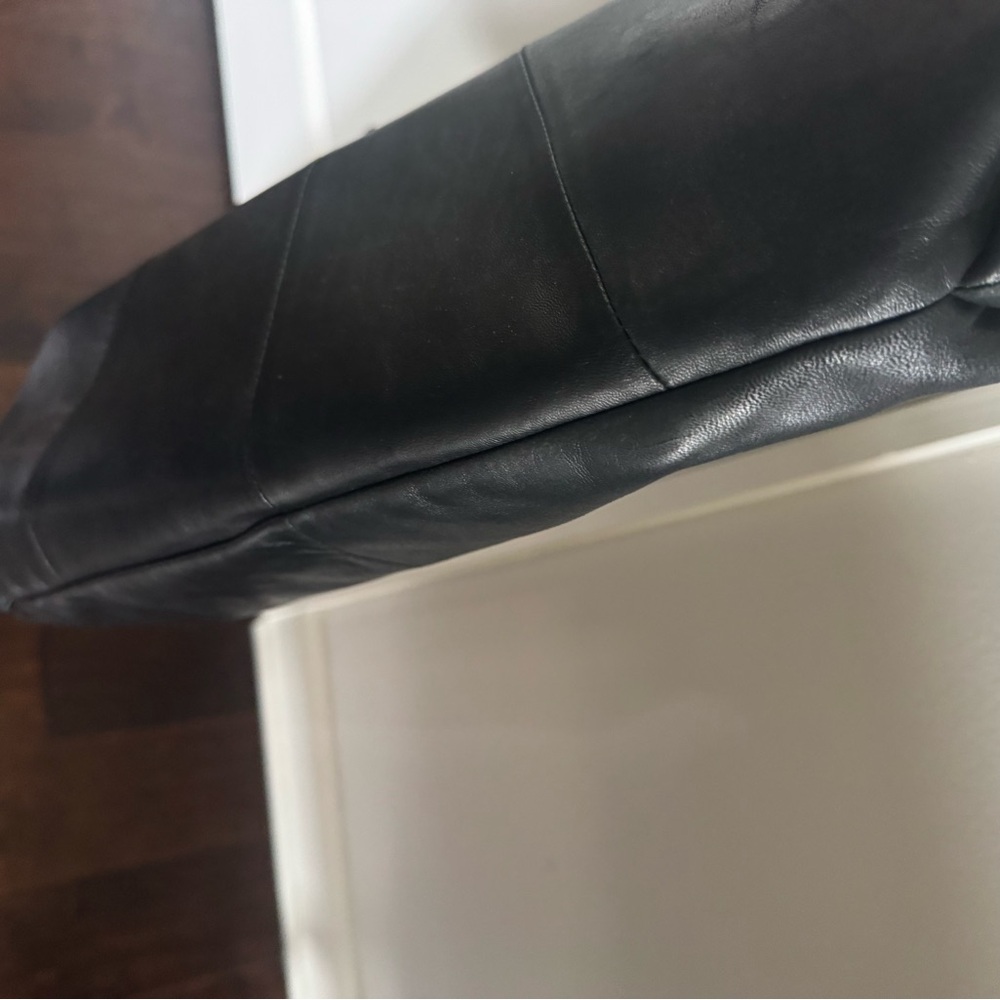 David Scottie Rossete  Black Leather Bag with gold hardware no scratches clean